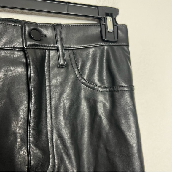 NWT Abercrombie & Fitch Ultra Skinny High Rise Vegan Leather Pants Small Short - Picture 4 of 7
